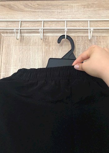 s Beden Siyah Kadın Regular Fit Beli Lastikli Pantolon