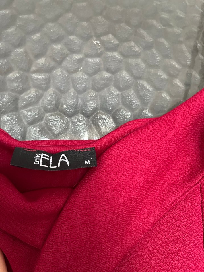 Bordo Drapeli Uzun Abiye Elbise - Görsel 5