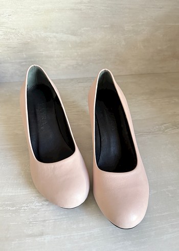 Pembe Blok Topuk Kadın Stiletto