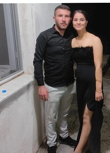Straplez uzun abiye