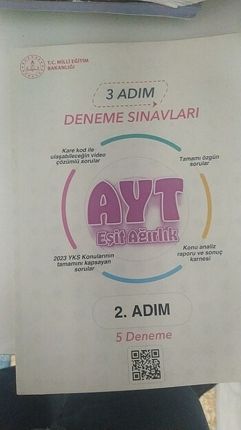 Ayt eşit ağırlık 3 adım deneme sınavı 