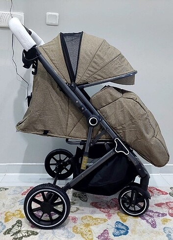 Sıfır çift yönlü kabin boy bebek arabası 