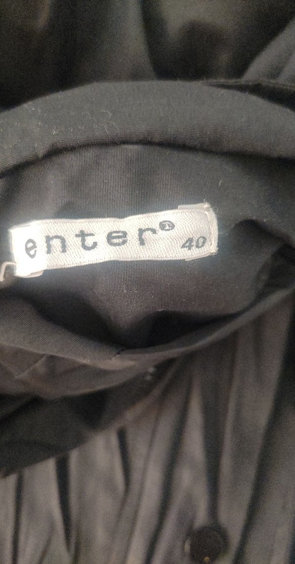 Düğmeli siyah yağmurluk - Görsel 3