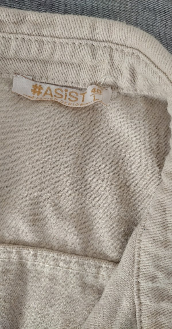 Krem Kadın Düğmeli Ceket - Görsel 2