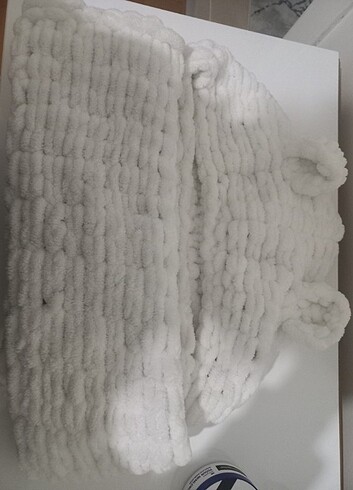 Ayıcık şapkalı kaşkol örgü