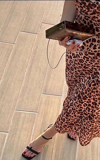 Koton Leopar saten elbise