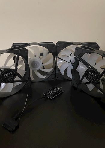 MSI Beyaz Kasa Fanları RGB ve Kontrol Kartı