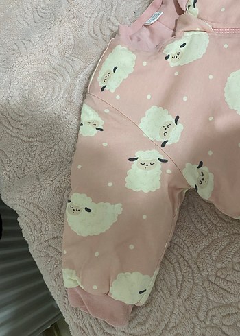 Pembe Kız Bebek Fermuarlı Tulumu - Görsel 3