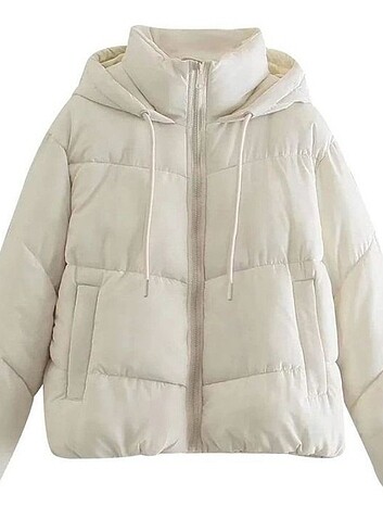 Beyaz şişme mont