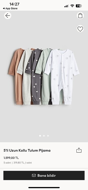 H&M 4-6 ay tulum