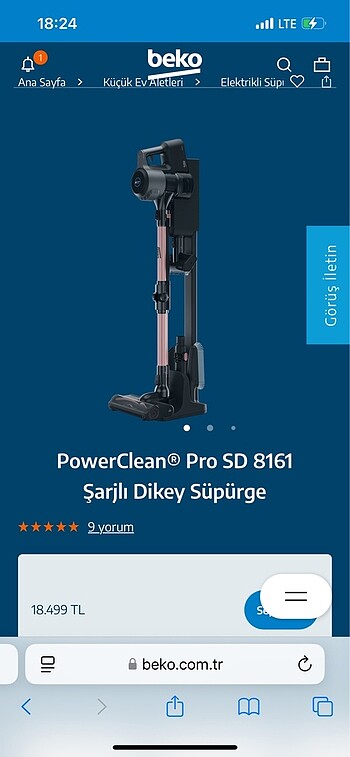 Beko dik süpürge