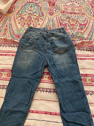 7 Yaş Beden mavi Renk Kız çocuk pantalon