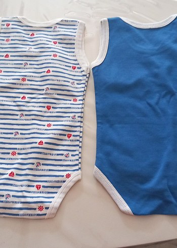 Erkek Bebek çıtçıtlı Body 2li (3-6 ay) - Görsel 4