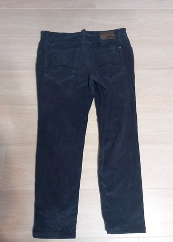 Mavi Fitilli kadife pantolon - Görsel 4