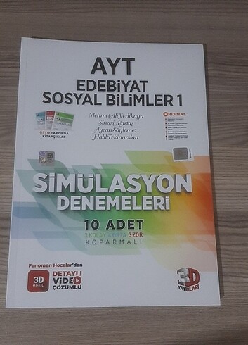 3d yayınları ayt edebiyat sosyal1 10 deneme 