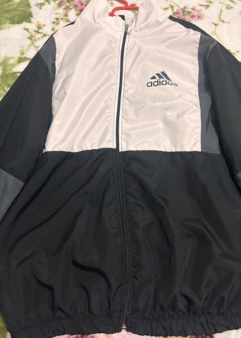 Diğer Adidas Siyah Beyaz Renk Bloklu Spor Ceket