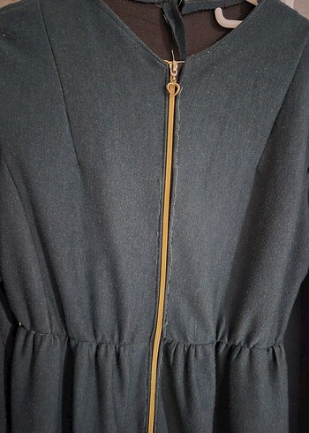 Kemerli Uzun koyu yeşil Kadın Kaban - Görsel 3