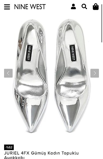 40 Beden Nine West Gümüş Stiletto