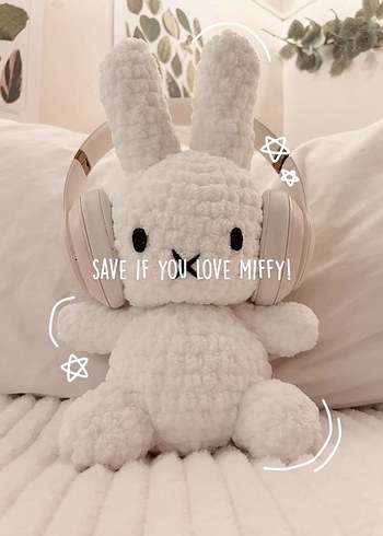 Beyaz Peluş Tavşan Oyuncak - Görsel 2