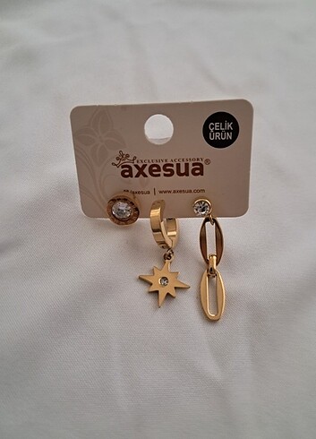 Diğer Axesua Gold Çoklu Çelik Küpe