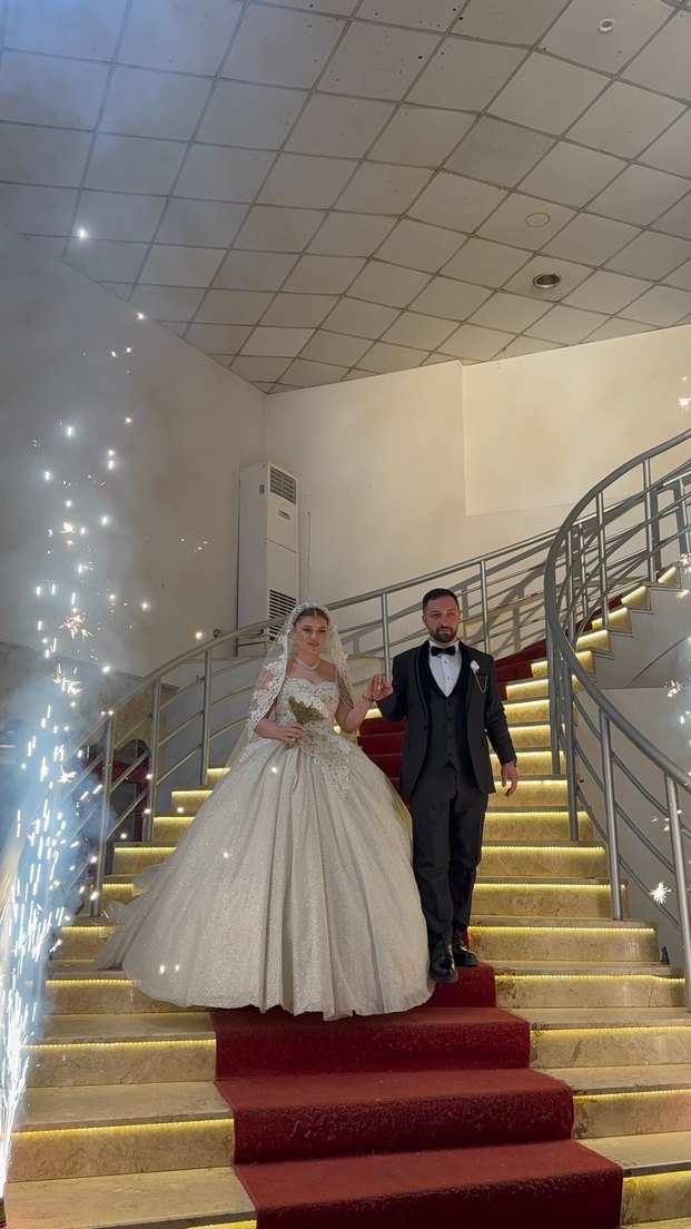 Straplez Prenses Gelinlik Beyaz - Görsel 4