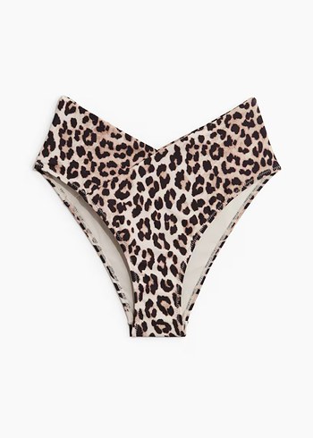 Leopar Desenli Bej Bikini Altı