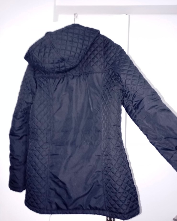 Lacivert Kadın Kapitone Fermuarlı Mont - Görsel 2