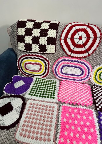 Renkli Örgü Banyo lifi - Görsel 4