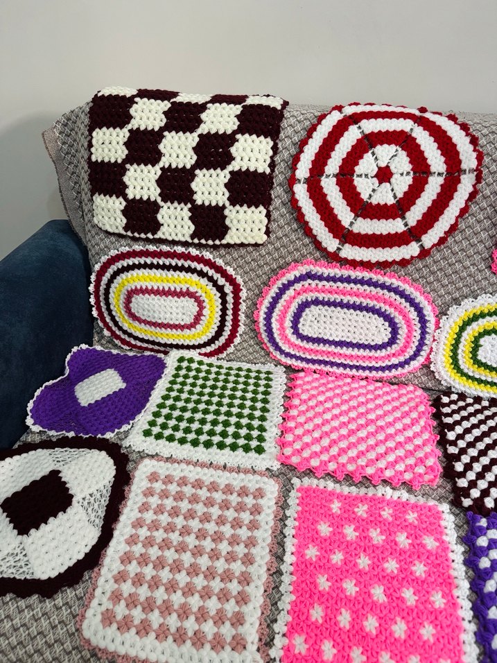 Renkli Örgü Banyo lifi - Görsel 4