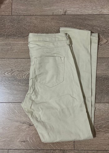 27 Beden ten rengi Renk Bej Regular Fit Midi Kadın Kumaş Pantolon