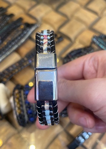 Sterling silver Doğal taşlı erkek Bileklik