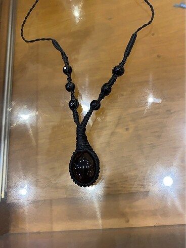 Tasarımcı Obsidyen kolye