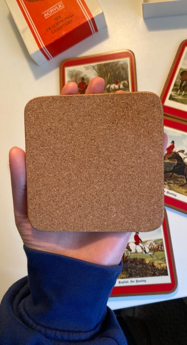 Vintage  6'lı ingiliz Atlı Bardak Altlığı Seti - Görsel 5