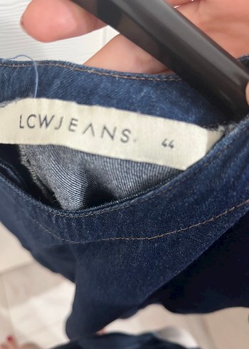 LC Waikiki Lacivert Midi Denim Salaş Elbise