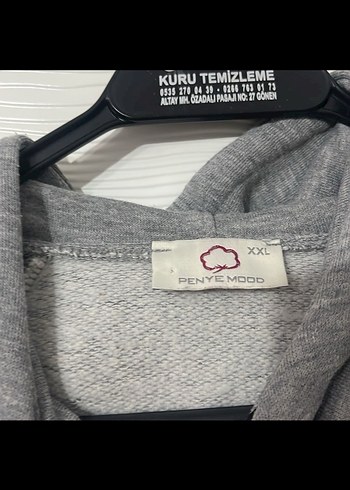 xxl Beden Gri Kadın Kapüşonlu Sweatshirt