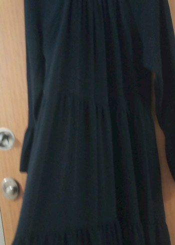 Siyah Uzun Piliseli Bohem Elbise - Görsel 2