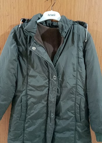 Gri Düğmeli Kadın Midi Ceket - Görsel 2