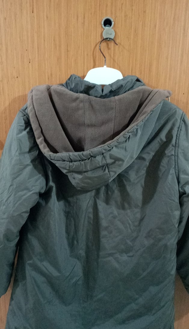 Gri Düğmeli Kadın Midi Ceket - Görsel 3