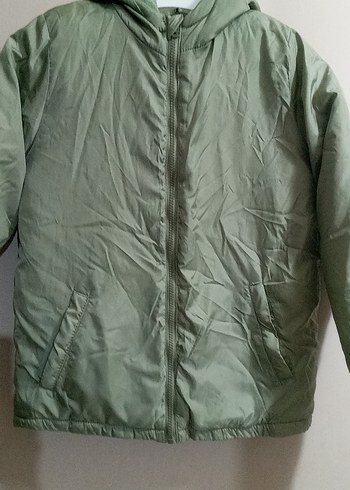 Erkek Çocuk Fermuarlı Yeşil Mont - Görsel 2