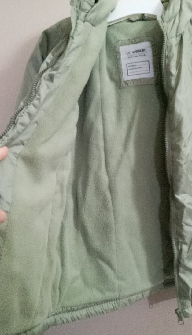 Erkek Çocuk Fermuarlı Yeşil Mont - Görsel 3