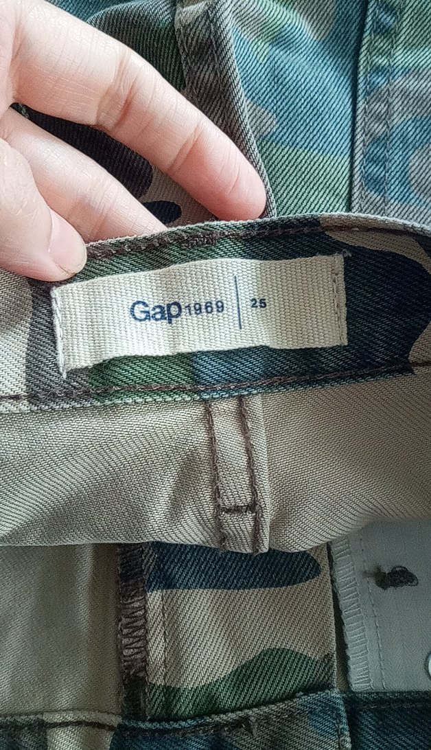 Kadın Kamuflaj Desenli Midi Kot Etek - Görsel 4