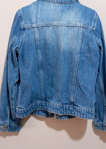 Nakışlı Mavi Kadın Denim Ceket - Görsel 4