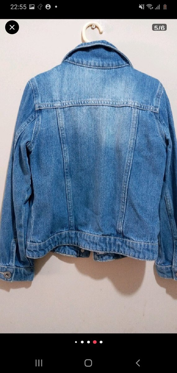 Nakışlı Mavi Kadın Denim Ceket - Görsel 4