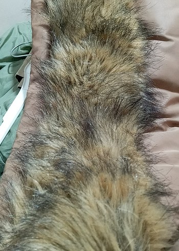 Bej Kürklü Kadın Kışlık Mont - Görsel 8