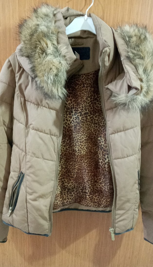 Bej Kürklü Kadın Kışlık Mont - Görsel 3