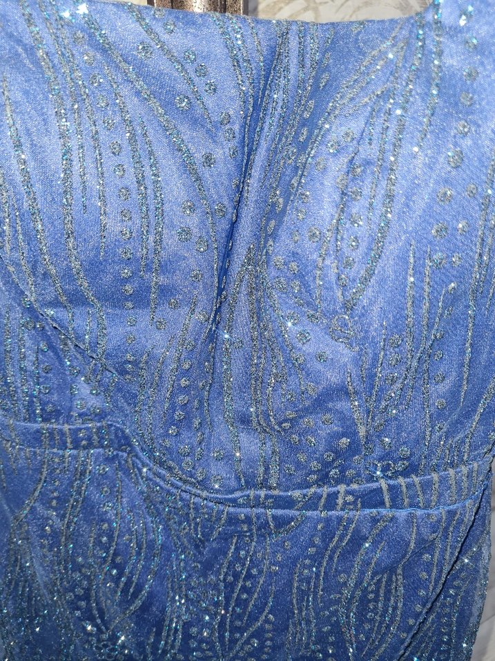 Dantelli Lacivert Uzun Kol Elbise - Görsel 4