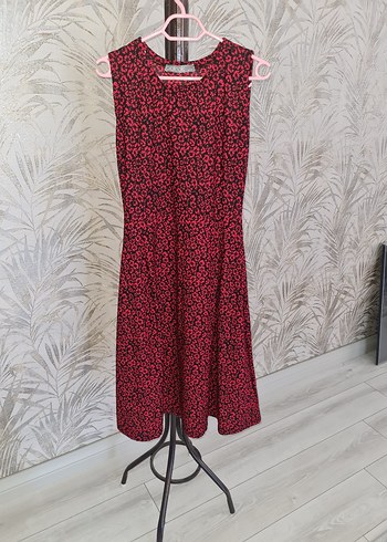 Bordo Kolsuz Uzun V Yakalı Elbise - Görsel 3