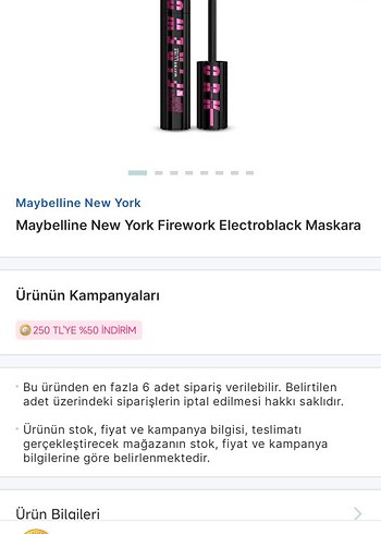 Maybelline Lash Sensational Firework Electroblack Maskara - Görsel 2