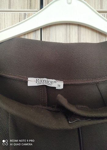 Kahverengi Kadın Palazzo Kumaş Pantolon - Görsel 3