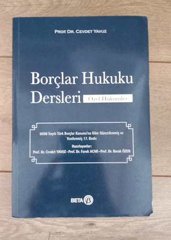 Borçlar Hukuku Dersleri - Özel Hükümler Kitabı